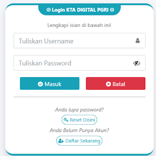 Register PGRI Sukarami - Persatuan Guru Republik Indonesia Cabang Sukarami